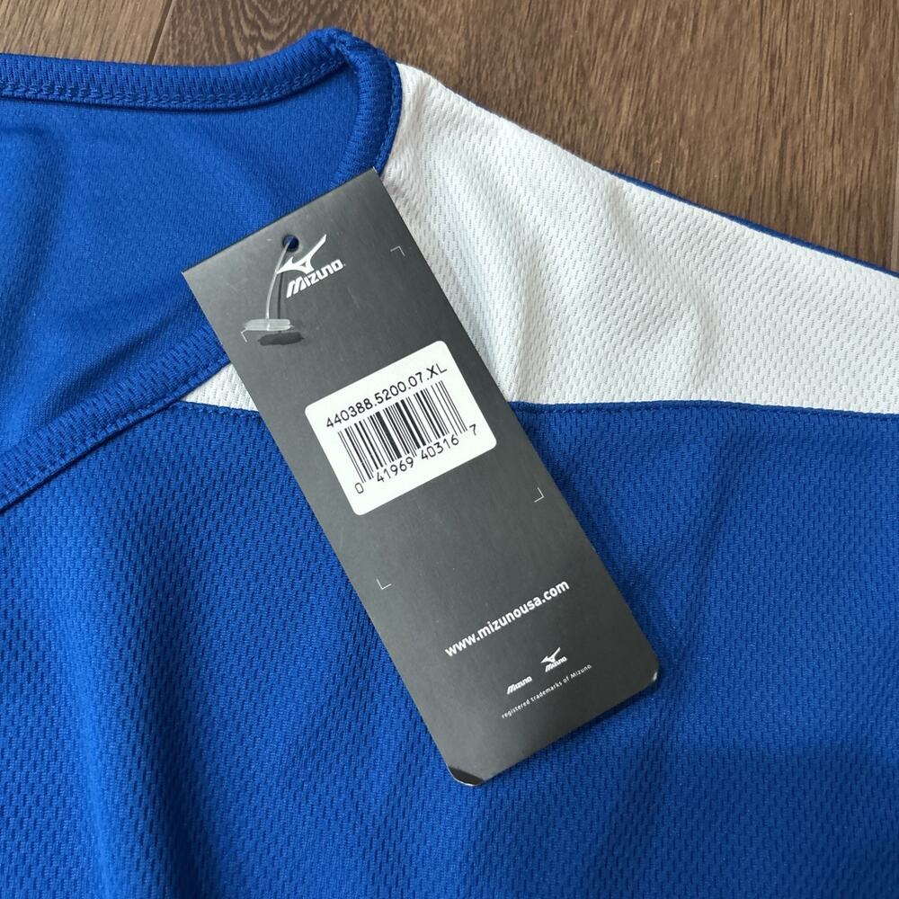 Mizuno Women's Volleyball Performance Cap Sleeve G3 Jersey, Royal/White XL - Picture 4 of 5